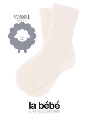 Wool Angora, Cozy Warm Baby and kids Socks, Cream, 19-21 (12 cm)