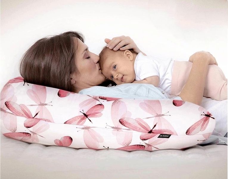 Rich Maternity Pillow, Cotton Sheeps Nursing Pillow 30x104 cm, Light grey